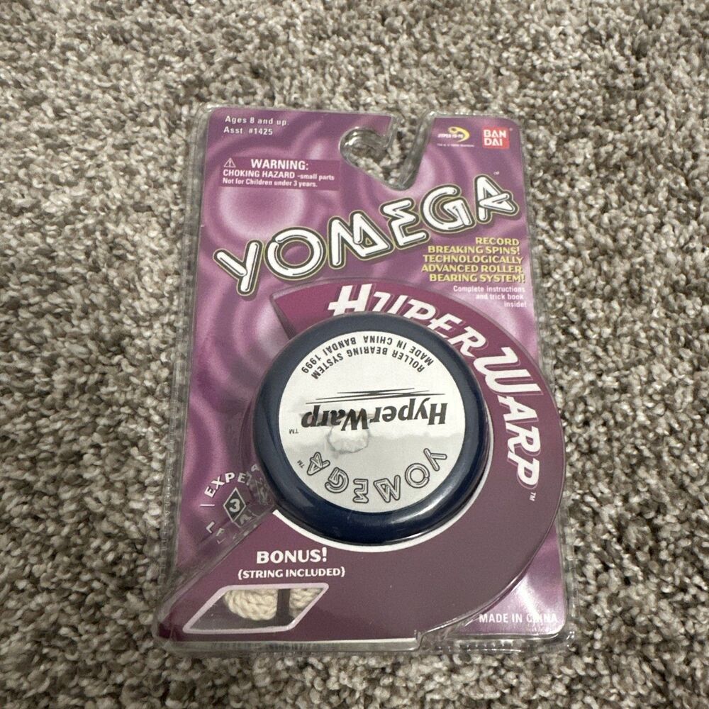 Vintage Yomega Ban Dai Hyper Warp Yo-Yo Blue NOS